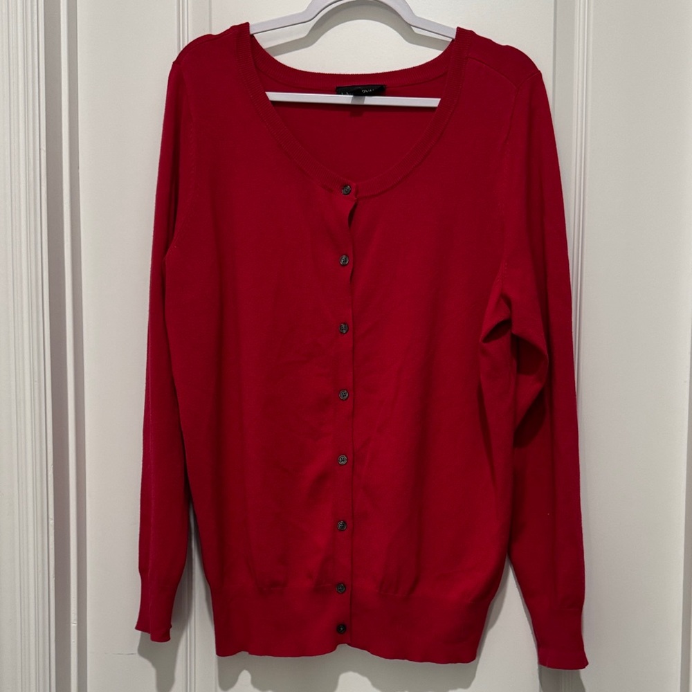 Lane Bryant Vibrant Red Cardigan size 18/20